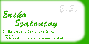 eniko szalontay business card