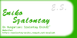 eniko szalontay business card